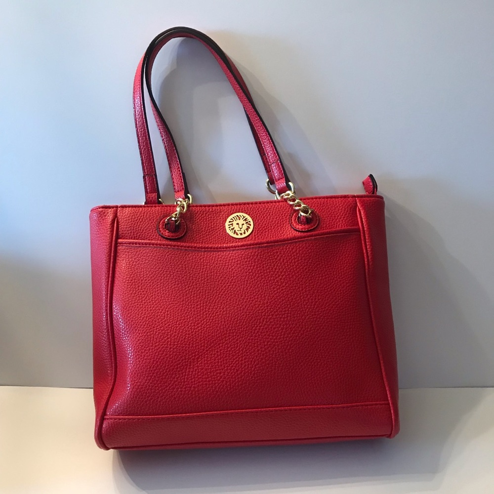 Anne Klein Red Tote Handbag